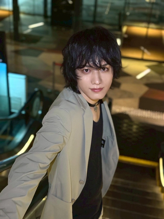 エスカレーターでのポートレート